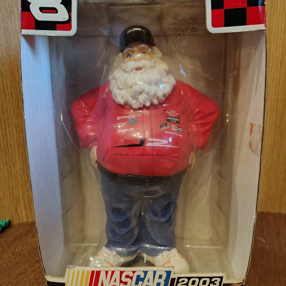 NASCAR Santa Claus Holiday Figurine - Red and Blue
